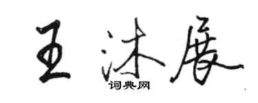 駱恆光王沐展行書個性簽名怎么寫