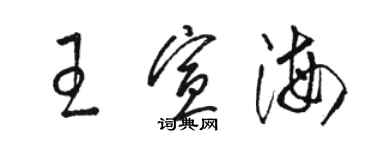 駱恆光王宣海草書個性簽名怎么寫