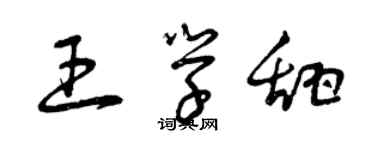 曾慶福王學甜草書個性簽名怎么寫