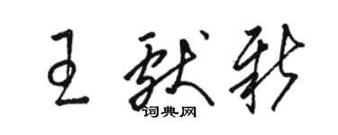 駱恆光王獻新草書個性簽名怎么寫