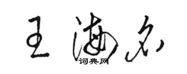 駱恆光王海名草書個性簽名怎么寫