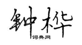 曾慶福鍾樺行書個性簽名怎么寫