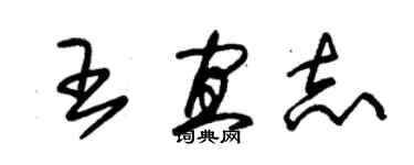 朱錫榮王宜志草書個性簽名怎么寫