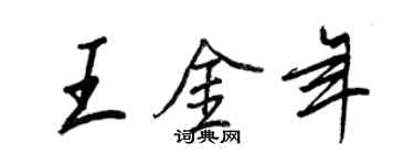 王正良王金年行書個性簽名怎么寫