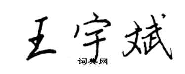 王正良王宇斌行書個性簽名怎么寫