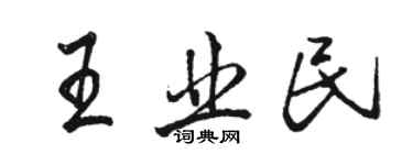 駱恆光王業民行書個性簽名怎么寫