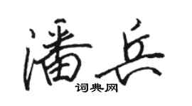 駱恆光潘兵行書個性簽名怎么寫