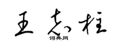 梁錦英王志柱草書個性簽名怎么寫