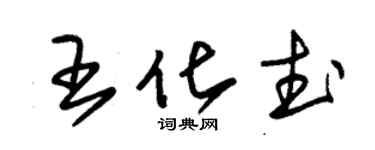 朱錫榮王化武草書個性簽名怎么寫