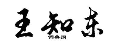 胡問遂王知東行書個性簽名怎么寫