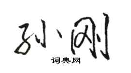 駱恆光孫剛行書個性簽名怎么寫