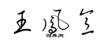 梁錦英王鳳意草書個性簽名怎么寫