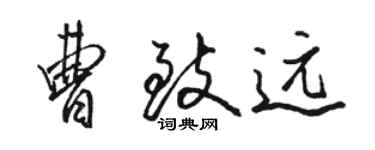 駱恆光曹致遠行書個性簽名怎么寫