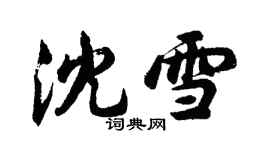 胡問遂沈雪行書個性簽名怎么寫