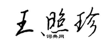 王正良王照珍行書個性簽名怎么寫