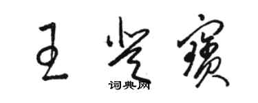 駱恆光王登寶草書個性簽名怎么寫