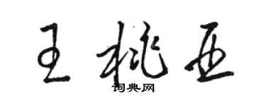 駱恆光王桃亞草書個性簽名怎么寫