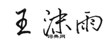 駱恆光王沫雨行書個性簽名怎么寫