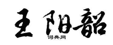 胡問遂王陽韶行書個性簽名怎么寫