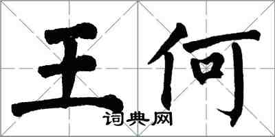 翁闓運王何楷書怎么寫