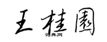 王正良王桂園行書個性簽名怎么寫