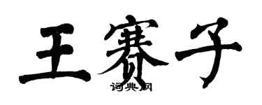 翁闓運王賽子楷書個性簽名怎么寫