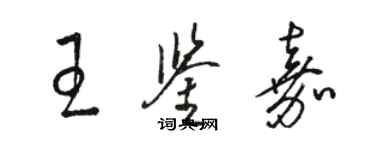 駱恆光王鑑嘉草書個性簽名怎么寫