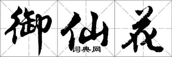 胡問遂御仙花行書怎么寫