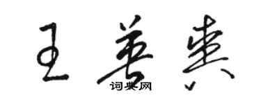 駱恆光王英爽草書個性簽名怎么寫