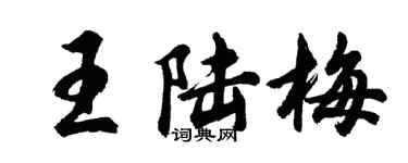 胡問遂王陸梅行書個性簽名怎么寫