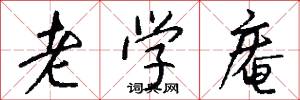 老學庵怎么寫好看