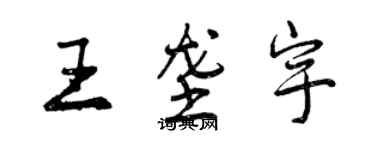 曾慶福王壟宇行書個性簽名怎么寫