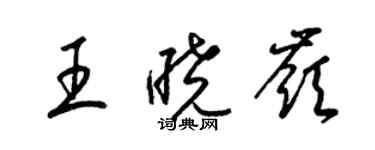 梁錦英王曉嶺草書個性簽名怎么寫