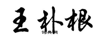 胡問遂王朴根行書個性簽名怎么寫