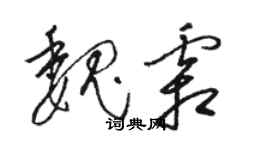 駱恆光魏霜草書個性簽名怎么寫