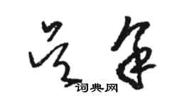 駱恆光吳余草書個性簽名怎么寫