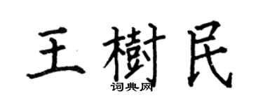 何伯昌王樹民楷書個性簽名怎么寫