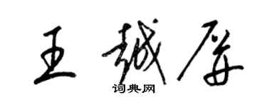 梁錦英王越屏草書個性簽名怎么寫