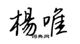 王正良楊唯行書個性簽名怎么寫