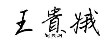 王正良王貴娥行書個性簽名怎么寫