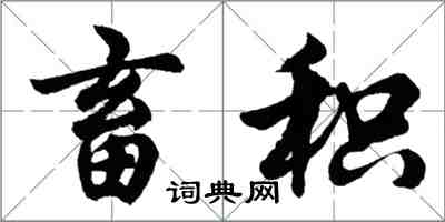 胡問遂畜積行書怎么寫