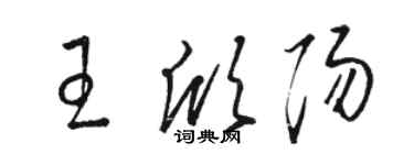 駱恆光王欣陽草書個性簽名怎么寫