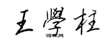 王正良王學柱行書個性簽名怎么寫
