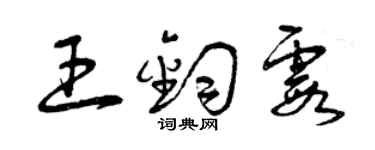 曾慶福王鈞霞草書個性簽名怎么寫