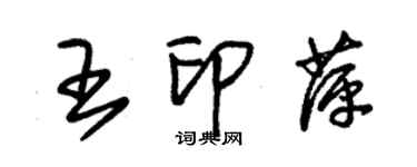 朱錫榮王印萍草書個性簽名怎么寫