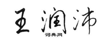 駱恆光王潤沛行書個性簽名怎么寫