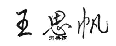 駱恆光王思帆行書個性簽名怎么寫