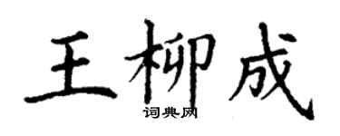 丁謙王柳成楷書個性簽名怎么寫