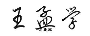 駱恆光王孟學行書個性簽名怎么寫