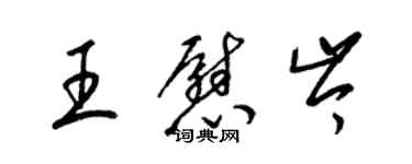 梁錦英王慰岑草書個性簽名怎么寫